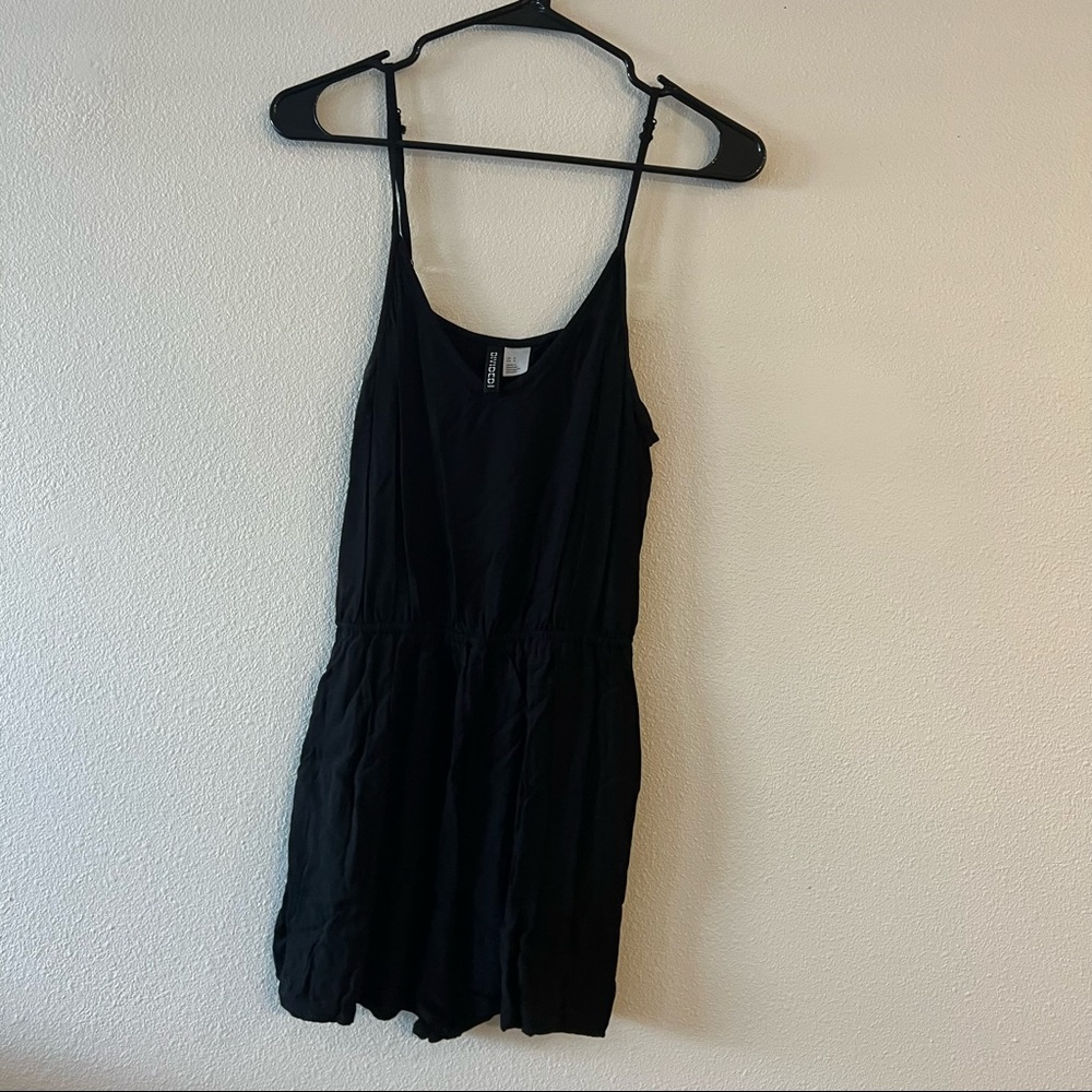 plain black h&m romper
